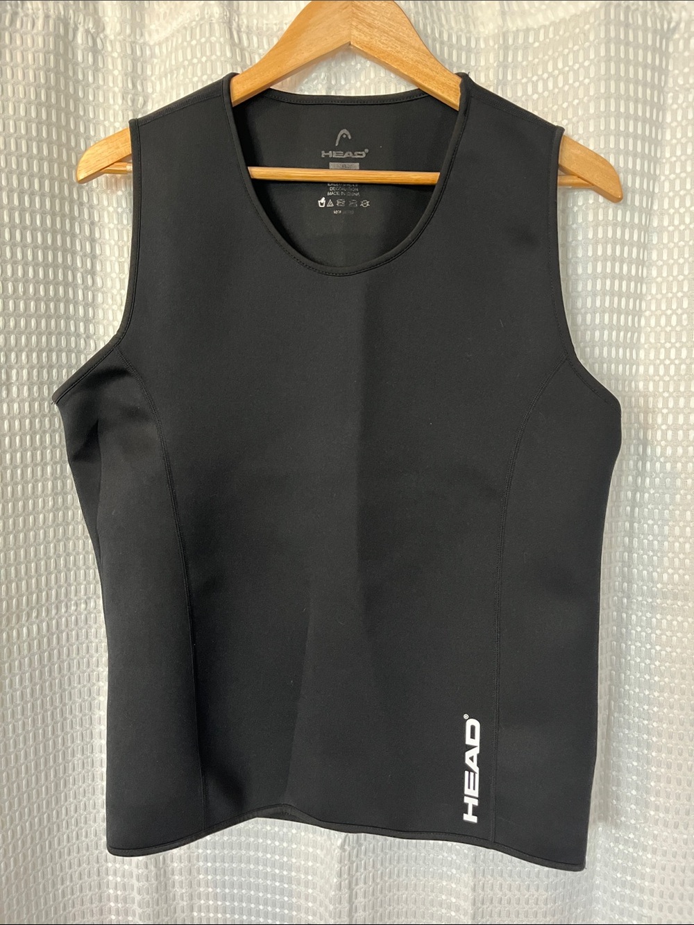 HEAD XL Black Wet Vest Sleeveless Swim Training Water Sport Athletic Top